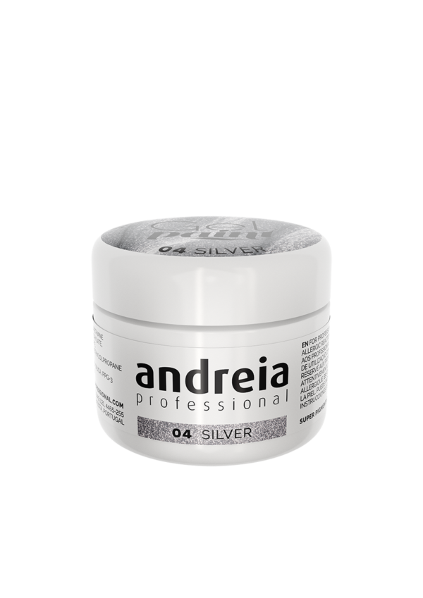 paint gel prateado andreia