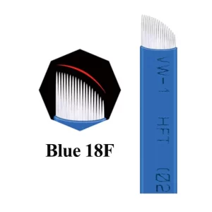 Agulhas microblading Blue 18 pin Flex (0.2mm) PACK COM 10