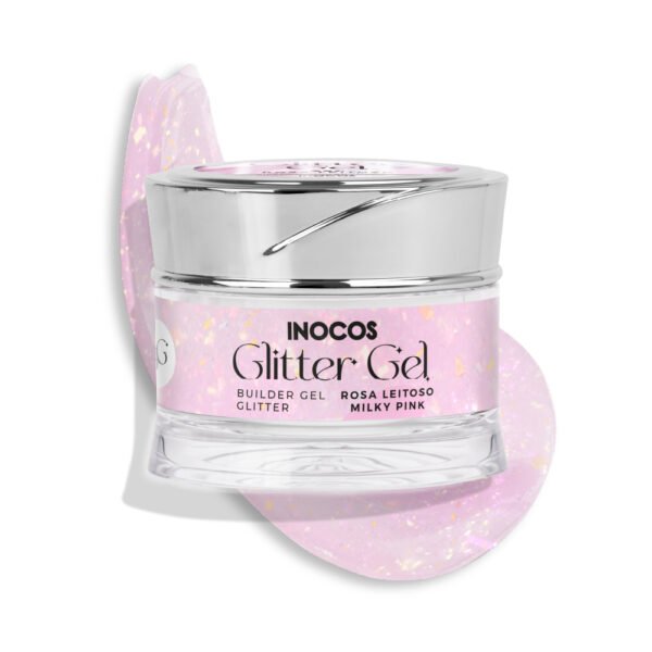 gel inocos rosa glitter