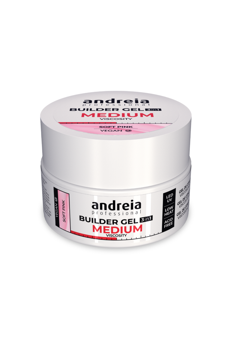 Builder Gel 3 in 1 - Soft Pink (Medium viscosity) 22Gr Andreia Professional