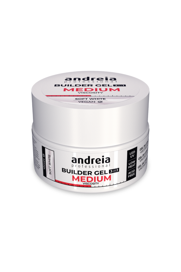 Builder Gel 3 in 1 - Soft WHite (Medium viscosity) 22Gr