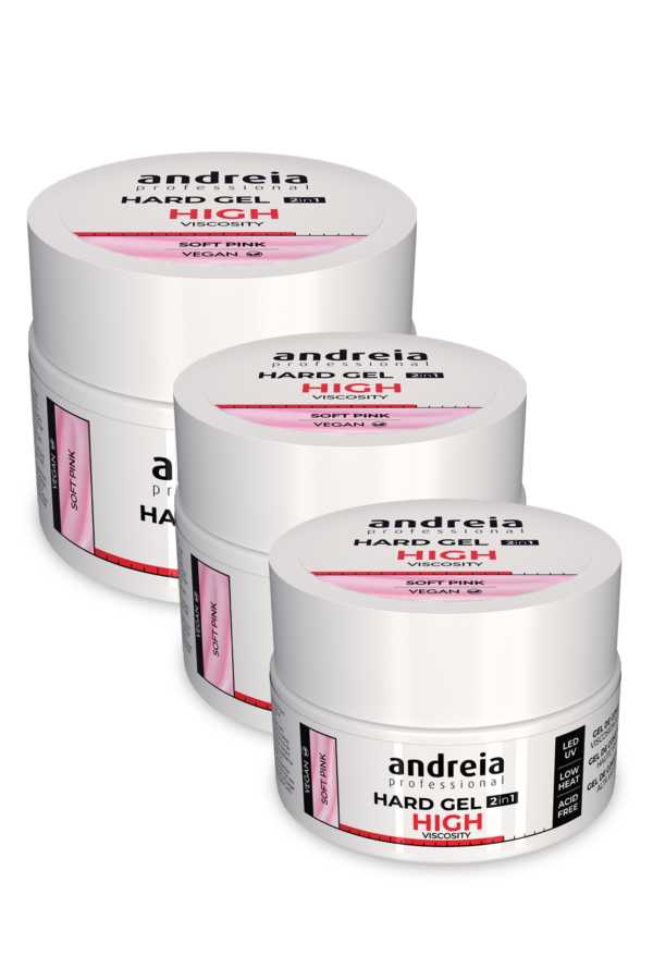 Hard Gel 2 in 1 - Soft Pink (High viscosity) 22G Andreia Professional - Image 2