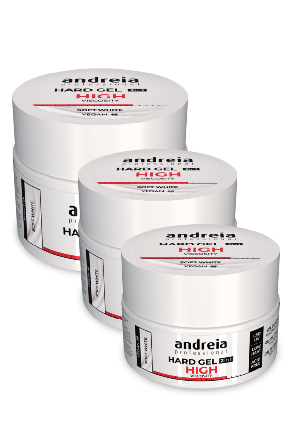 Hard Gel 2 in 1 - Soft White (High viscosity) 44Gr ANDREIA PROFESSIONAL