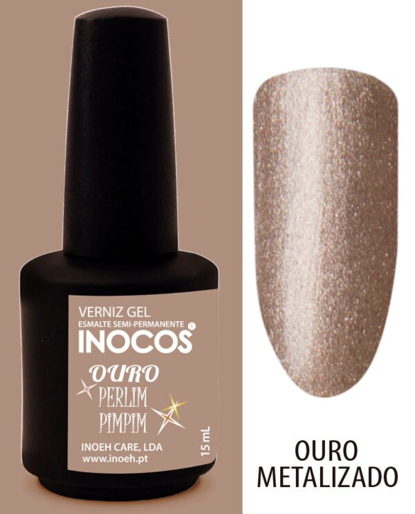 VERNIZ GEL OURO PERLIMPIMPIM 15ML  - INOCOS