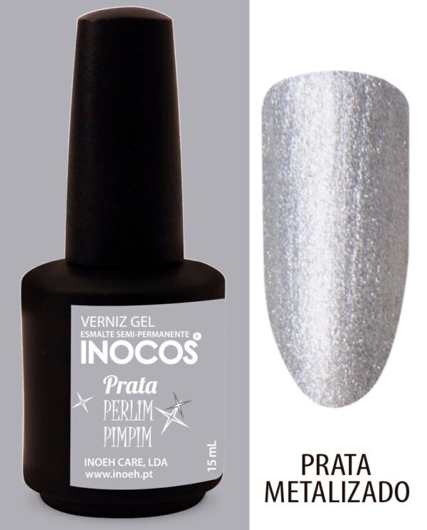 VERNIZ GEL PRATA PERLIMPIMPIM 15ML  - INOCOS