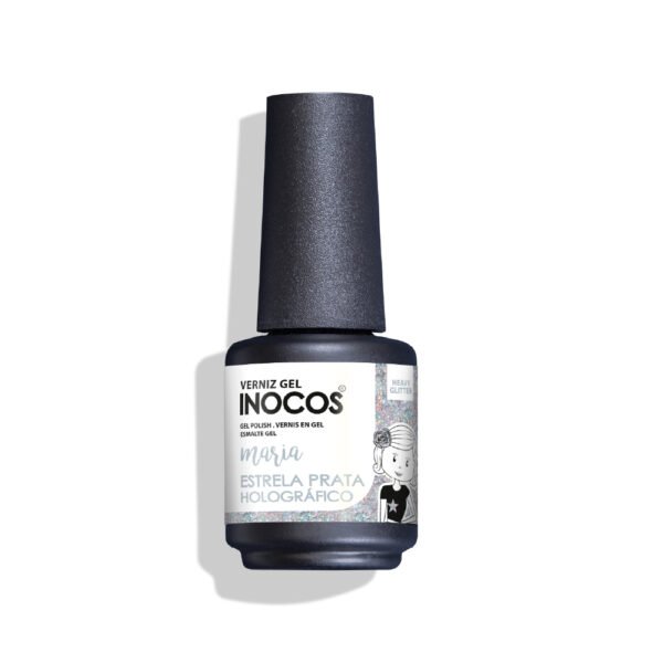 MARIA ESTRELA PRATA HOLOGRÁFICO VERNIZ GEL 15ML - INOCOS