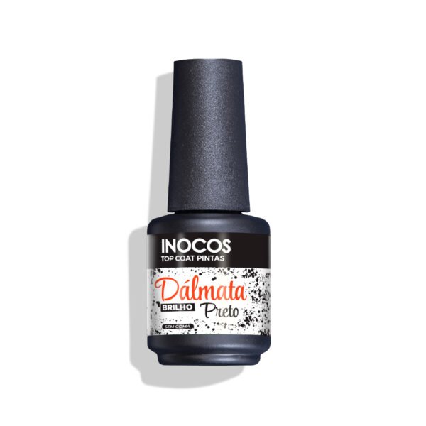 VERNIZ GEL TOP COAT DÁLMATA PRETO BRILHO  15ml - INOCOS