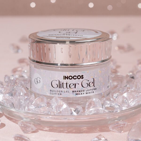Glitter Gel INOCOS Branco com Glitter 50g - Image 2