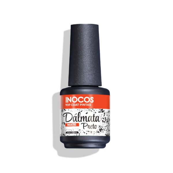 VERNIZ GEL TOP COAT DÁLMATA PRETO MATE  15ml - INOCOS