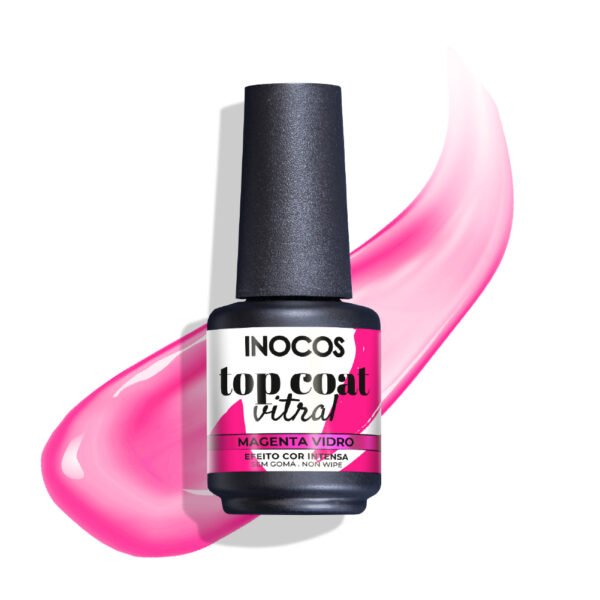Top Coat INOCOS Vitral Magenta Vidro