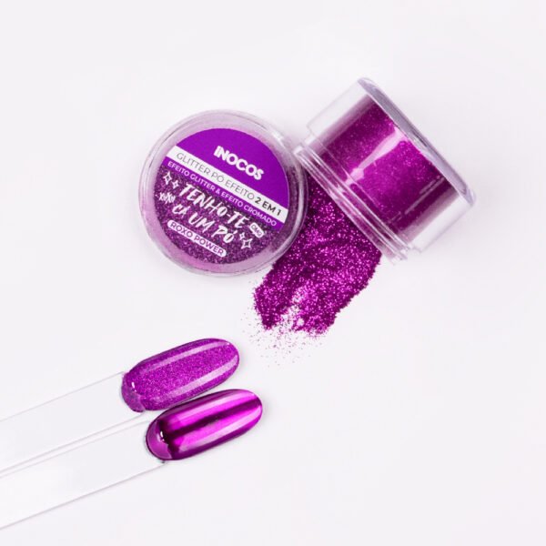 Glitter Pó Efeito 2 em 1 INOCOS Roxo Power - Image 3
