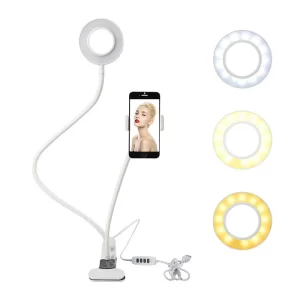CANDEEIRO LED DE MOLA PARA MESA DE MANICURE SUPORTE TELEMÓVEL