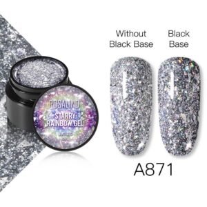 GEL COM GLITTER PRATEADO STARRY RAIBOW A871 5ml
