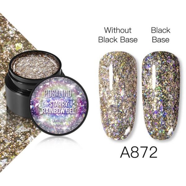 GEL GLITTER DOURADO STARRY RAIBOW A872 5ml