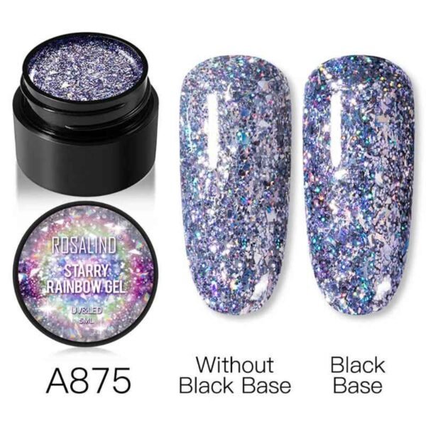 GEL GLITTER MULTICOLOR STARRY RAIBOW A875 5ml