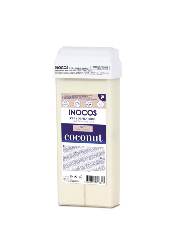 Cera Roll On Depilatória INOCOS Titânio e Coco 100ml