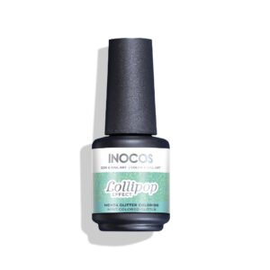 Verniz Gel INOCOS Efeito Lollipop Menta Glitter Colorido