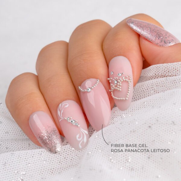 Fiber Base Gel INOCOS Rosa Panacota Leitoso - Image 3