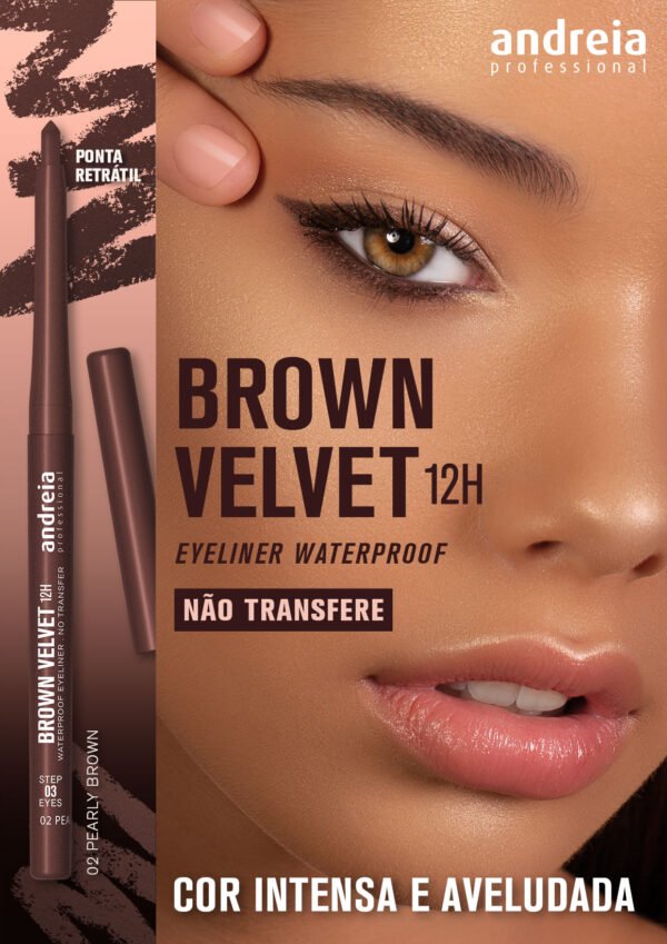 Lápis de Olho Brown Velvet 12H - Crayon Eyeliner Waterproof - Image 3