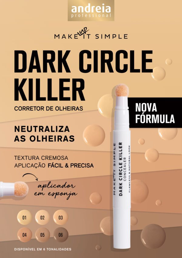 Dark Circle killer 01Corretor Olheiras Andreia Professional - Image 3