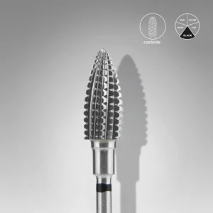 Broca de carboneto para unhas "pine cone", preta, forte, EXPERT, diâmetro 6 mm / parte útil 14 mm
