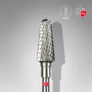 Broca de carboneto para unhas "frustum" vermelha EXPERT, diâmetro 6 mm / parte útil 14 mm