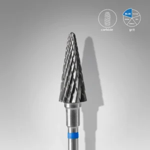 Broca de carboneto para unhas "cone" azul EXPERT, diâmetro 6 mm / parte útil 14 mm